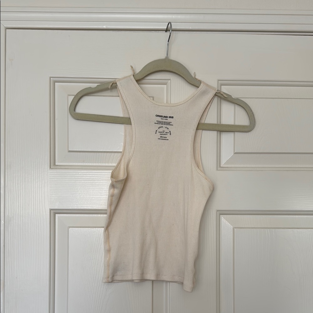 Orseund Iris Cream Ribbed Tank Top